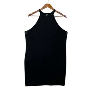 Fabletics Athletic Dress Sleeveless Size 2X Black Cotton Modal Stretch High Neck